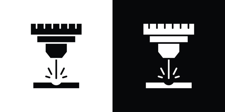 Laser machine icon minimal elements kit