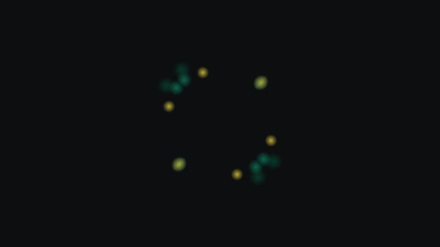 Abstract digital visualization of luminous particles forming a dynamic, ethereal light pattern on a dark background, suggestive of modern technology or scientific processes