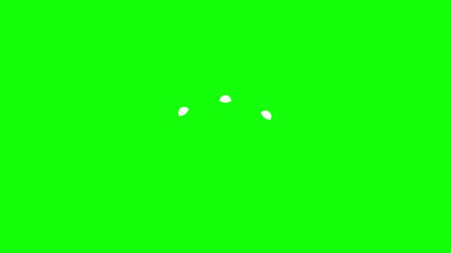 White Particle Explosion Loop Animation on Green Screen
