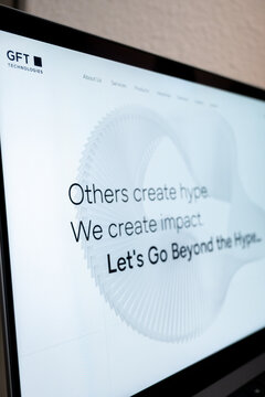 Mexico city, mexico, 06 02 2026, gft technologies website displaying business technology impact