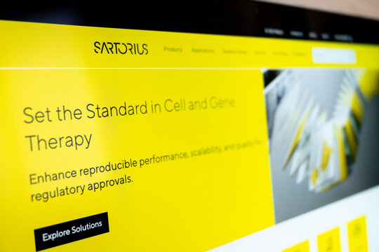 Mexico city, mexico, 06 02 2026, sartorius website displaying cell and gene therapy solutions