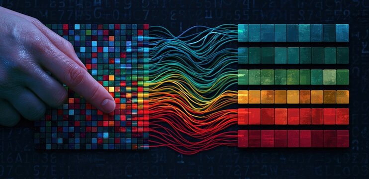 Data sorting and digital information processing for abstract technology analytics