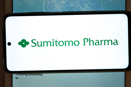 Sumitomo pharma logo on smartphone screen