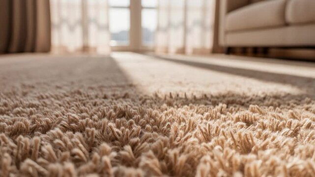 Cozy sunlit plush rug texture in warm inviting living space perfect for home decor and comfort