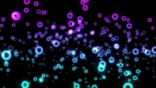 Abstract Particle 4K Effects with Bright Glow, Colorful Light Circles and Bubble Pattern Background, Special Effects Animation, Fantasy Space Design, Nature Green Elements, Shining Stars Motion Video 