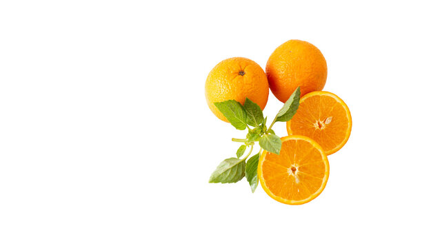 orange fruit on white background