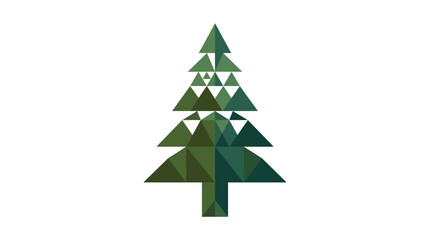 Obraz premium Geometric Pine Tree Abstract Art