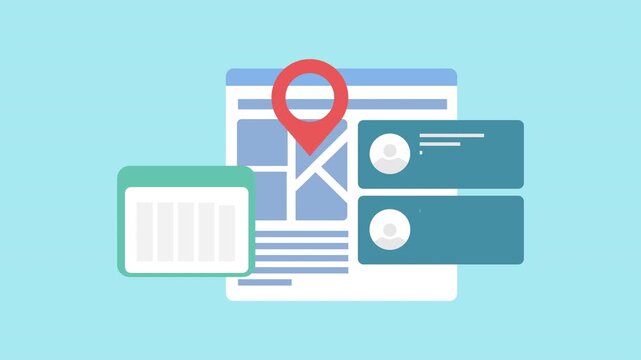 Business reviews on search engine, Business listing getting traffic from search engine 2d animation with alpha matte