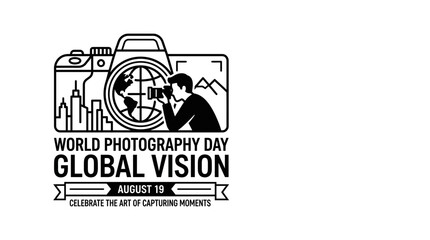 Obraz premium World Photography Day Concept Graphic Design