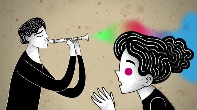 woman with synesthesia seeing the colors of flute music