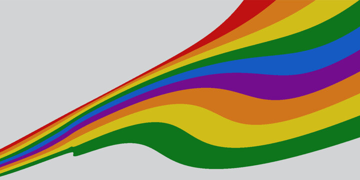 LGBT pride flag background, rainbow waving flag border