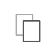 Fototapeta premium Copy gray outline icon in dual tone style symbol for duplicate document