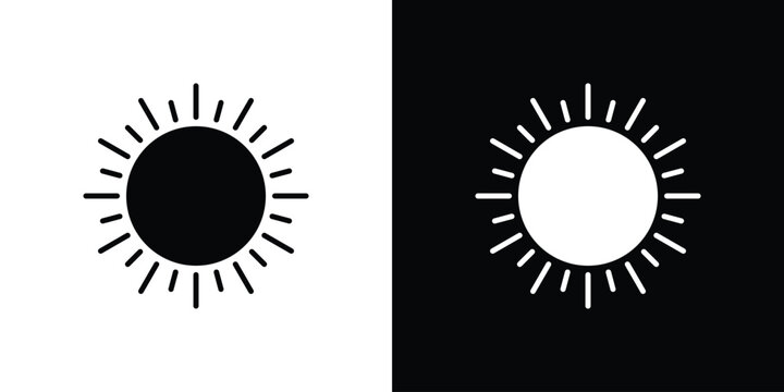 Sun icon minimal logo collection