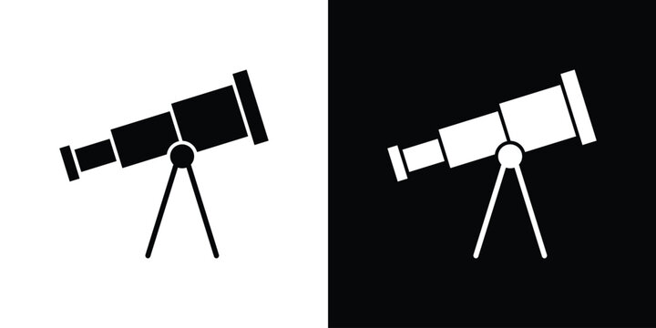 Telescope icon minimal logo collection