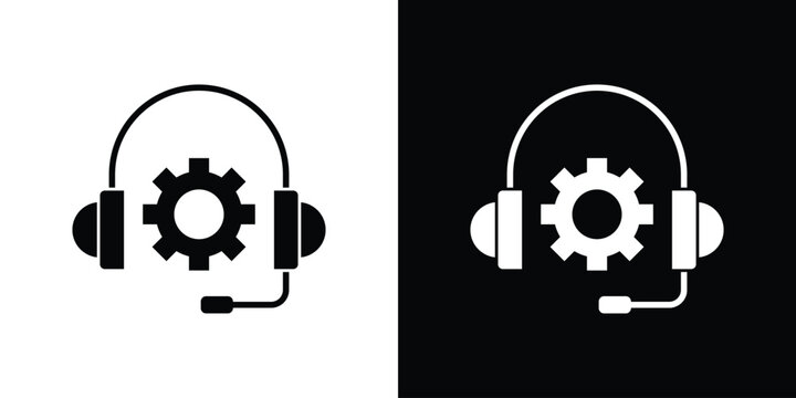 Technical support icon minimal logo collection