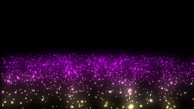 Purple Pink Particle 4K Effects with Glowing Stars, Bright Vector Design, Colorful Night Background, Sparkling Bokeh Decoration, Shimmering Light Animation, Fantasy Glow Visual