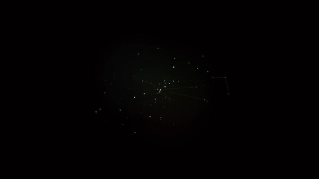 A seamless looping background featuring a faint constellation against a deep black space.