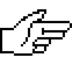 Fototapeta premium gun hand sign pixek art