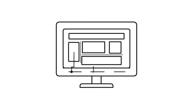 Animated CSS Monitor representing Web Design and Front-End Styling