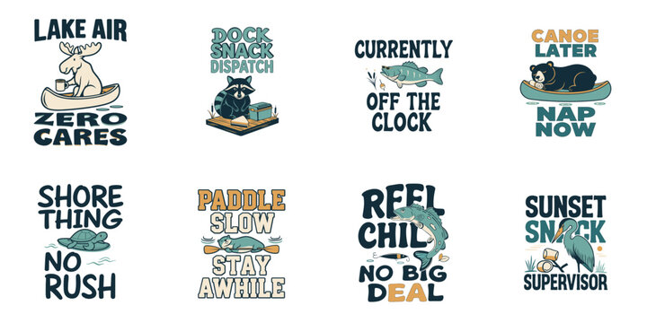 Playful Outdoor Adventure Lettering Design Collection