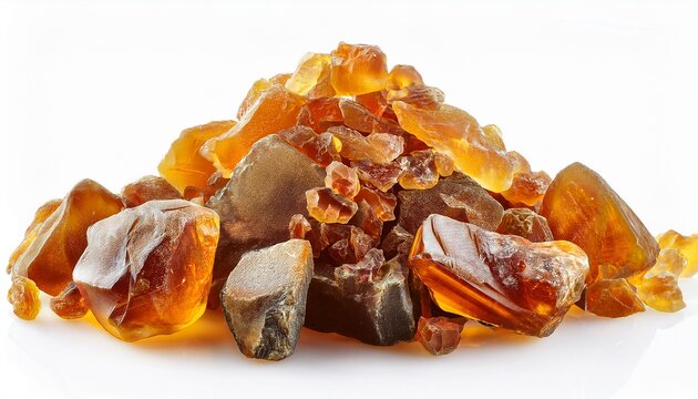 Ambergris Ambre Gris Ambergrease Or Grey Amber Isolated On White Background