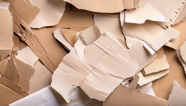 Ripped Carton Scrap Cream Beige Pale Ivory Paper Texture Piece Perfect For Adding Texture And Vintage Appeal To Projects