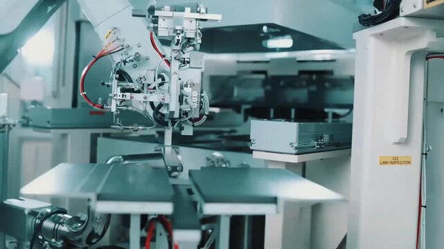  Modern Electronics Production Robotics 4K 