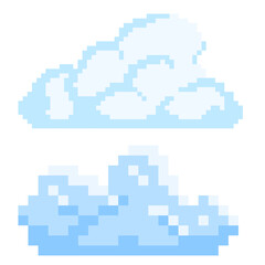 Fototapeta premium clouds pixel art