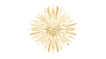 Obraz premium Elegant golden snowflake ornament with intricate design and sparkling details for winter decor