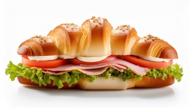 Royal Sandwich Isolated On White Background