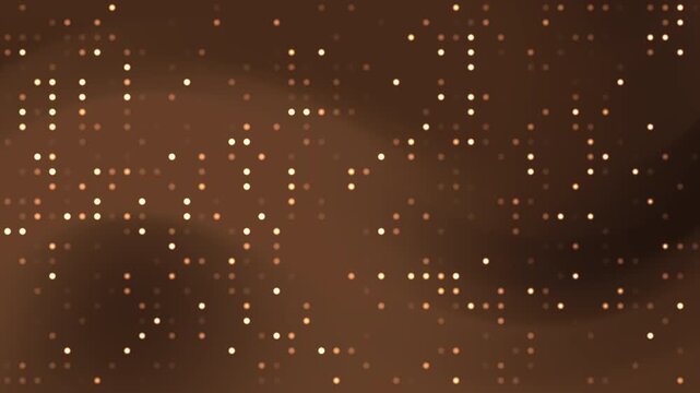 Abstract black brown gradient background digital pattern glowing pixel squares. Suitable for tech company branding, website design, digital art projects.