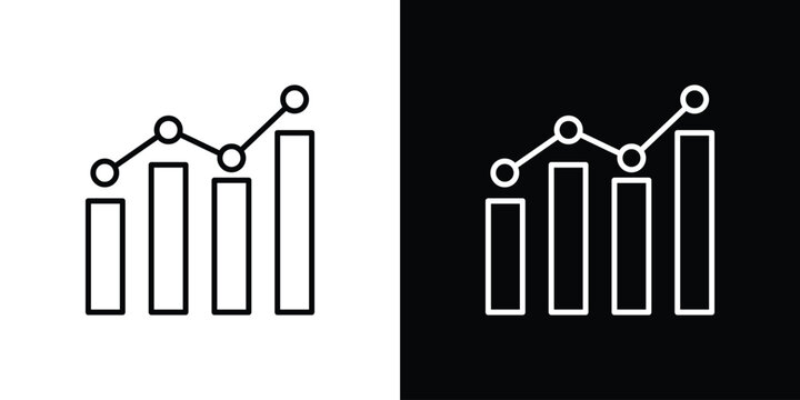 Statistics icon simple illustrations collection
