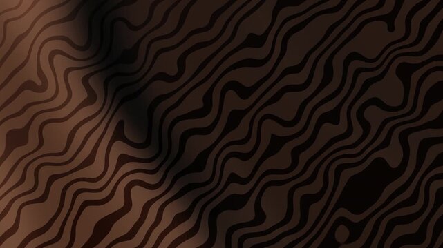abstract black brown gradient background wavy liquid stripes pattern modern wallpaper design style. Suitable for websites, packaging, banners, and posters.