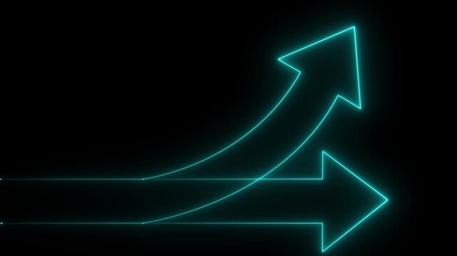 Changing Business Management Concept Businessman Replacing cyan Growth Arrow Transparent Background 4K