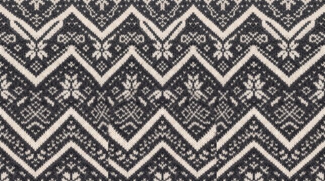 Ireland pattern black and white traditional decorative knit design with decorative traditional ornamental geometric