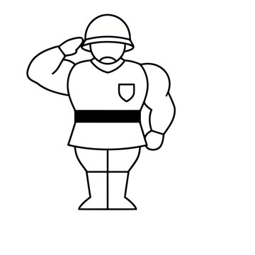 Soldier saluting