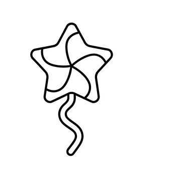 Star shaped lollipop outline