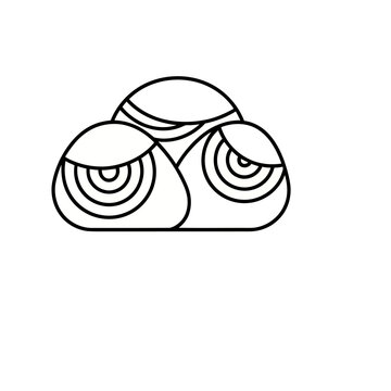 Abstract geometric shapes with concentric circles