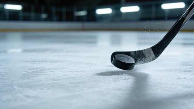backhand shot with puck lifting from ice surface