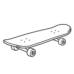 skateboard deck outline drawing © Laut Biru