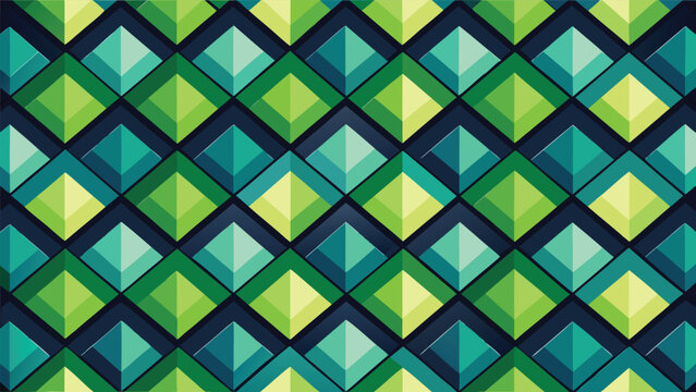 Teal and lime green geometric diamond tile pattern with geometric abstract tessellation background symmetry backdrop triangle wallpaper structure decorative repetitive minimalist