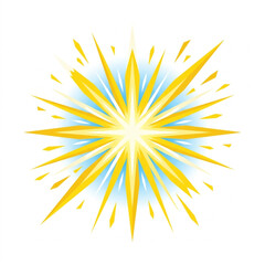 Fototapeta premium Bright Radiant Yellow Sunburst Explosion Graphic Design.