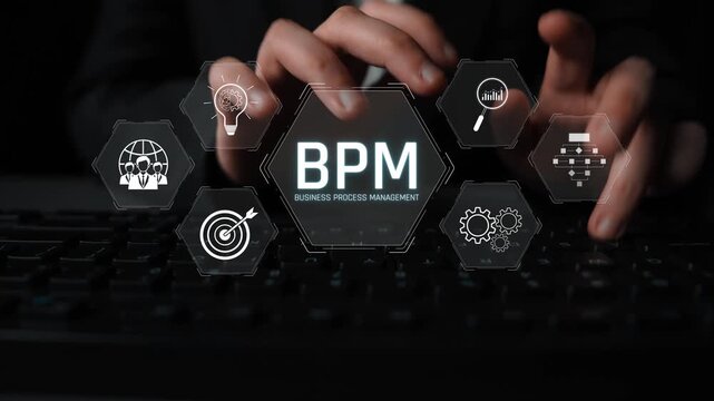 Business Process Management concept showing workflow analysis, process optimization, team collaboration, automation, and performance improvement Marrow