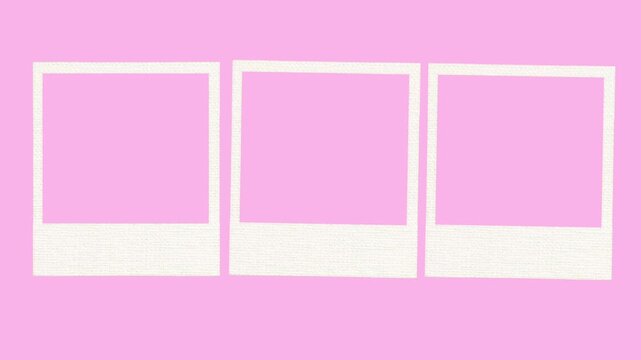 Animated Pink Polaroid Photo Frame Background