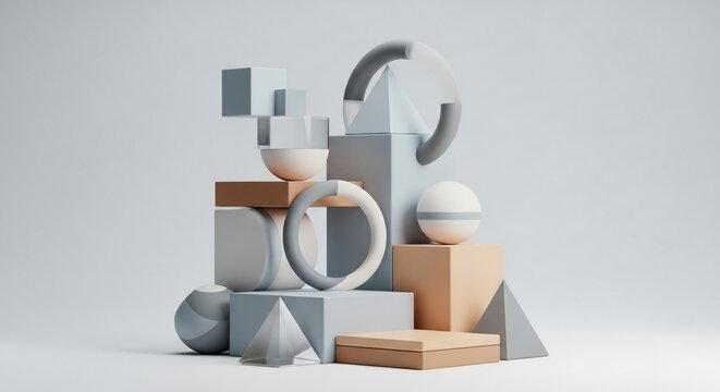 Abstract Geometry: A Serene Ascent of Form and Light