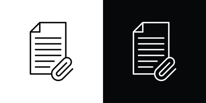 Attach document icon simple illustrations collection