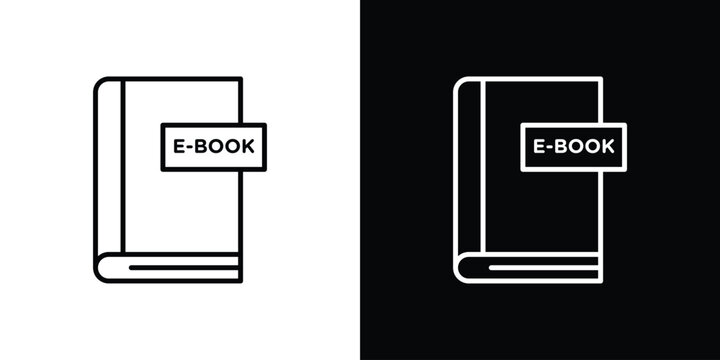 Ebook icon simple illustrations collection