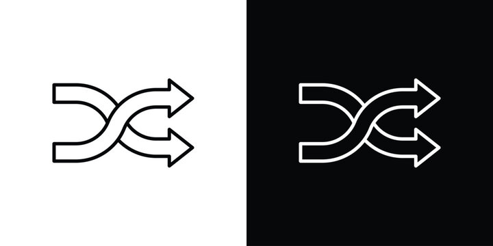 Shuffle arrow icon simple illustrations collection