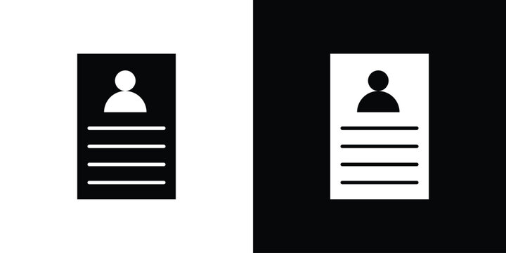 CV icon simple graphics set