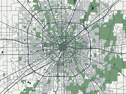 Minimalist Indianapolis Indiana City Vector Map
